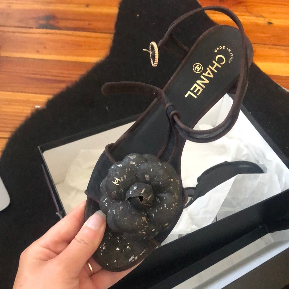 Chanel Sandals! Maybe worn once! - Picture 3 of 5